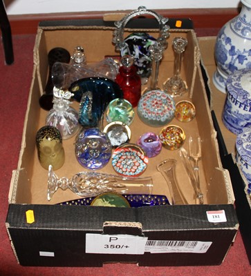 Lot 181 - A box of glassware to include Wedgwood...