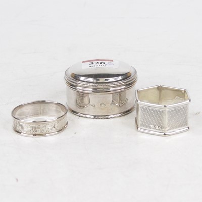 Lot 328 - A modern silver trinket jar, the domed cover...