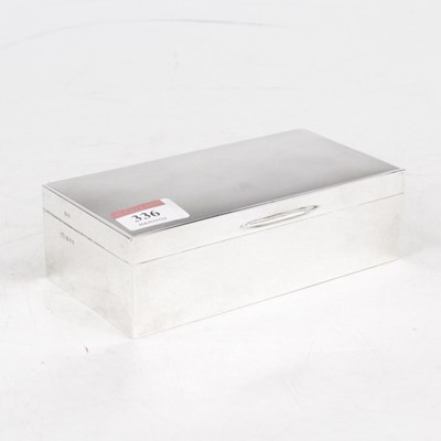 Lot 336 - An Elizabeth II silver table cigarette box, of...