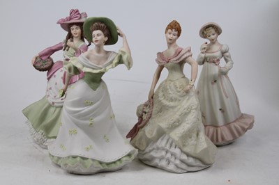 Lot 595 - A collection of four Wedgwood bisque porcelain...