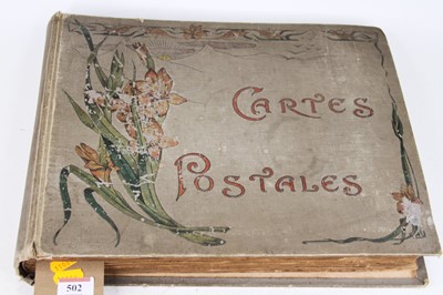Lot 502 - An album  of vintage postcards, mainly...