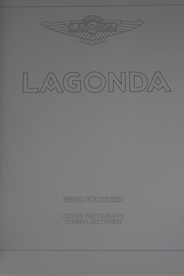 Lot 2020 - Holthusen, Bernd: Lagonda, Limited edition...