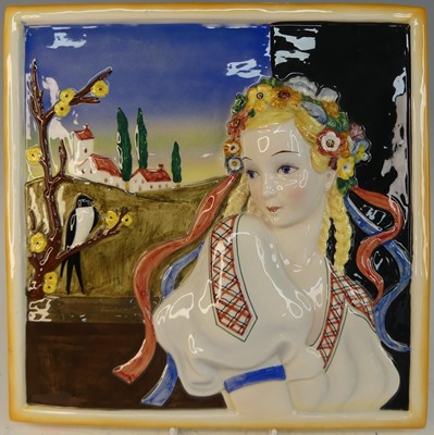 Lot 533 - In the manner of Lenci - an Italian glazed...