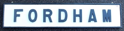 Lot 70 - An original GER Fordham signal boxboard sign,...