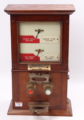 Lot 74 - A mahogany encased signal block instrument...
