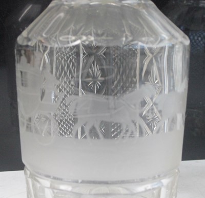 Lot 2052 - A pair of glass decanters, early 19th century,...