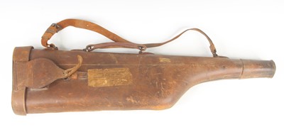 Lot 422 - An early 20th century brown leather leg...
