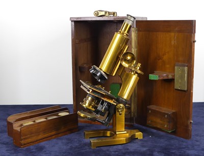 Lot 2335 - A late Victorian lacquered brass monocular...