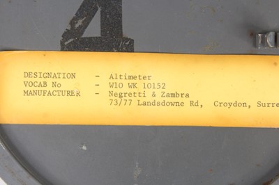 Lot 30 - A Negretti & Zambra Precision Altimeter no....