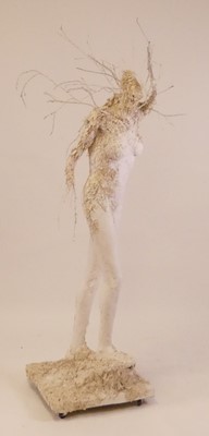 Lot 672 - A contemporary white painted fibre glass...