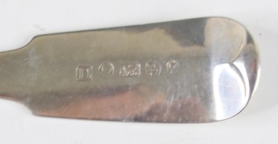 Lot 2070 - A pair of late Georgian silver tablespoons, in...