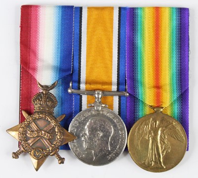 Lot 85 - A WW I trio to include 1914-15 Star, British...