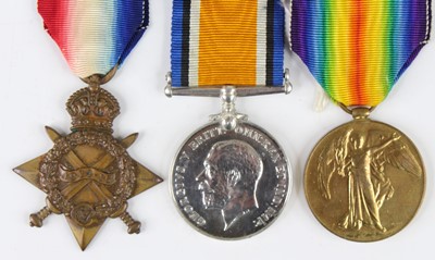 Lot 86 - A WW I trio to include 1914-15 Star, British...