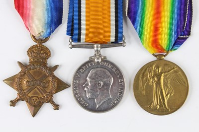 Lot 87 - A WW I trio to include 1914-15 Star, British...
