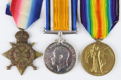 Lot 89 - A WW I trio to include 1914-15 Star, British...