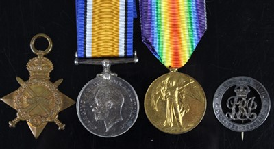 Lot 94 - A WW I trio to include 1914-15 Star, British...