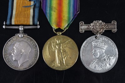 Lot 107 - A WW I British War and Victory pair, naming...