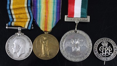 Lot 110 - A WW I British War and Victory pair, naming...