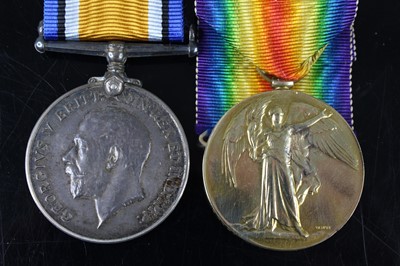 Lot 111 - A WW I British War and Victory pair, naming...