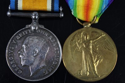 Lot 114 - A WW I British War and Victory pair, naming...