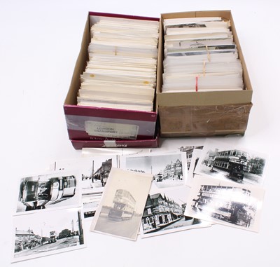 Lot 91 - Two shoeboxes containing a quantity of Tram...