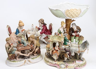 Lot 28 - A collection of four continental pottery...