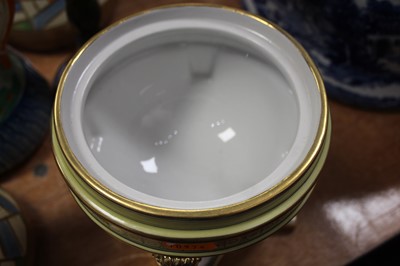 Lot 37 - A pair of Sevres style porcelain pot pourri,...
