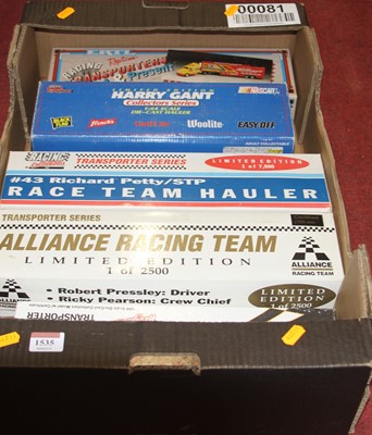 Lot 1535 - One tray of 1/64 scale Nascar related tractor...