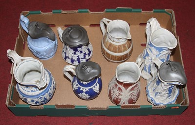 Lot 746 - A collection of eight Victorian relief moulded...