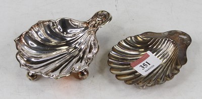 Lot 351 - An Edwardian silver shell shaped bonbon dish,...