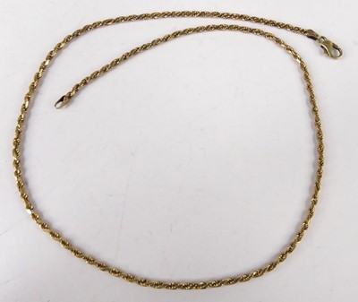 Lot 437 - A modern 9ct gold ropetwist necklace, 9.1g,...