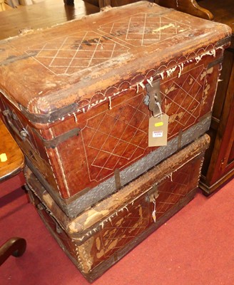 Lot 1258 - Peshawar Leather Works - a pair of tan leather...