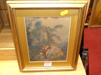 Lot 1103 - 19th century school - Revellers in a woodland...