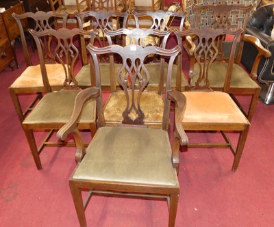 Lot 1346 - A set of eight early 20th century mahogany...
