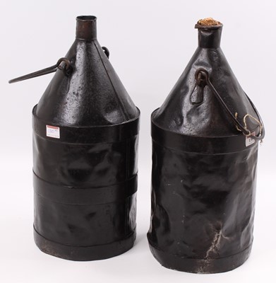 Lot 130 - A pair of galvanised sheet metal paraffin...