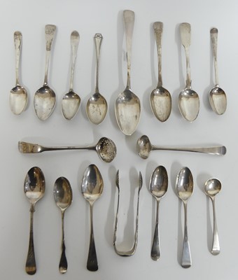 Lot 1154 - A collection of 18th century and later silver...