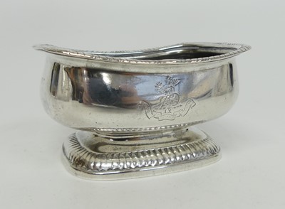 Lot 1171 - A Victorian silver pedestal open salt, of oval...