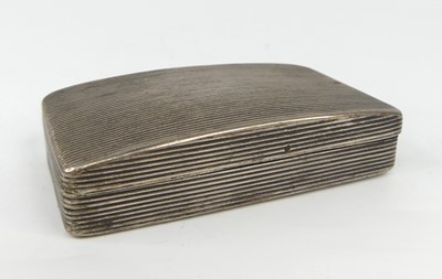 Lot 1163 - A continental silver snuff box, of rectangular...