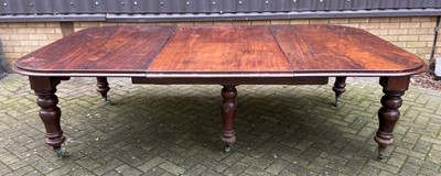 Lot 1531 - A Victorian mahogany extending dining table of...