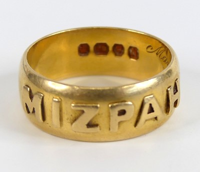 Lot 2515 - A late Victorian 18ct yellow gold ring, with...