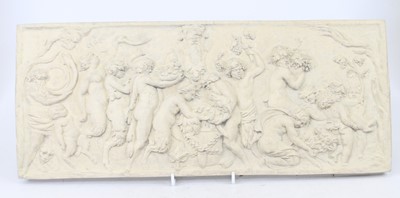 Lot 35 - After Clodion - a plaster relief plaque,...