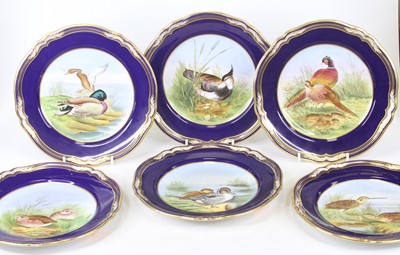 Lot 41 - A set of six Spode porcelain Game Birds series...