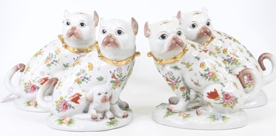 Lot 52 - A set of four 20th century porcelain models of...