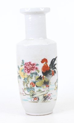 Lot 53 - A Chinese porcelain vase, enamel decorated...