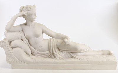 Lot 57 - After Canova, a plaster figure of Princess...