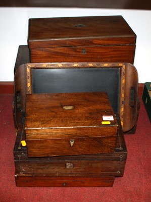 Lot 91 - A collection of six 19th century boxes and...