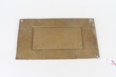 Lot 60 - A brass exterior letterbox inscribed Petford &...