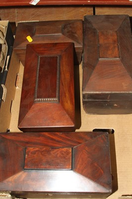 Lot 70 - A collection of four 19th century mahogany tea...