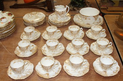 Lot 114 - A Charles Wileman florasl decorated part tea...