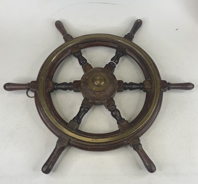 Lot 132 - A 19th century brass bound mahogany ships...